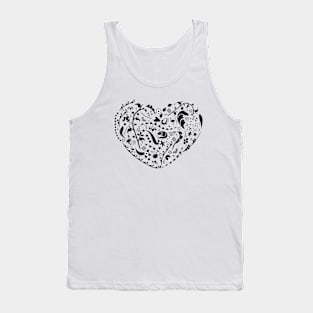 Heart shaped graphic pattern Tank Top